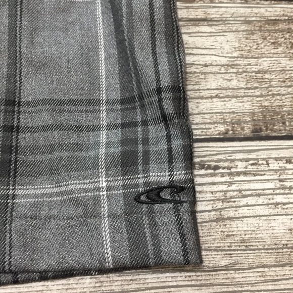 Oneill Plaid Shorts Men’s 40 Gray (Inseam 11) Casual Pockets - Picture 10 of 10